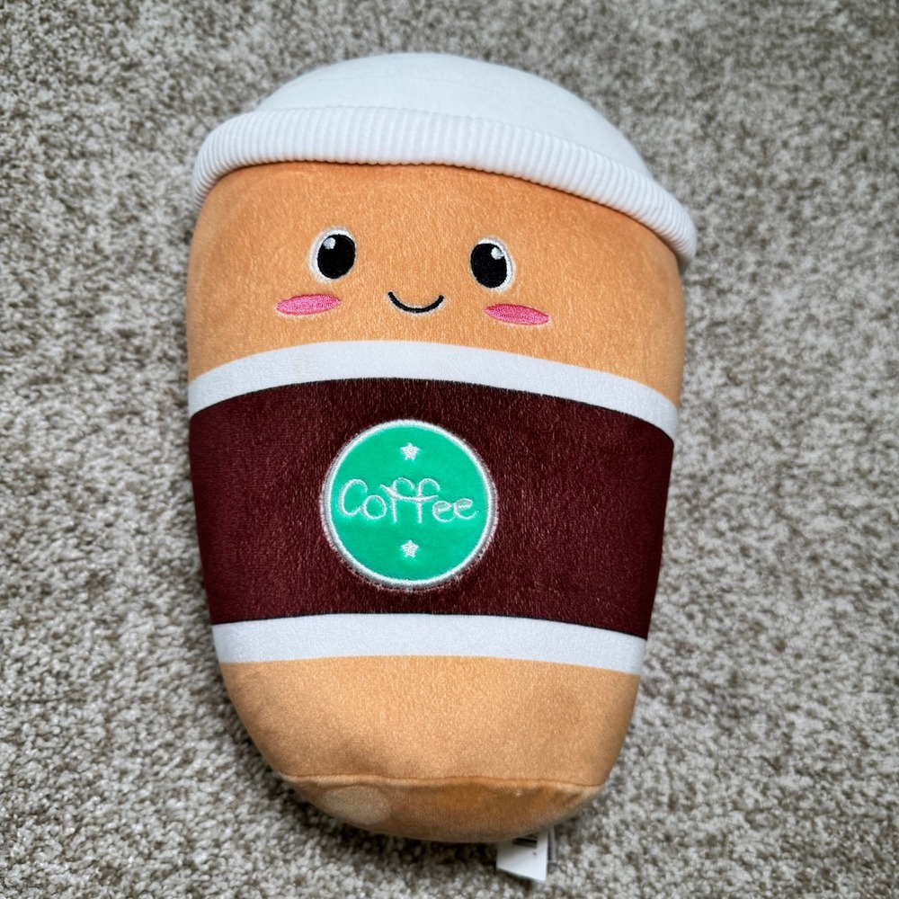 Linzy Toys Smoochy‎ Pals Coffee Cup Plush 12 Inch Squishy Latte Stuffed Animal